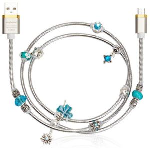 (Groen) ANGIBABE draad lente Usb-kabel 2A 1 M DIY inlay Diamant Snelle Opladen Datakabel voor Android