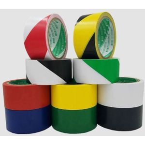 1-Roll 48mm * 18 m Waterdicht PVC Veiligheid Waarschuwing Tape Anti-Slip Voorzichtigheid Barrière Tapijt Sticker voor Magazijn Fabriek School Thuis