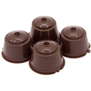 4 stks/set Nescafe Koffie Filters Dolce Gusto Koffie Capsule Plastic Capsule Hervulbare Herbruikbare Voor Nescafe Dolce Gusto Refill