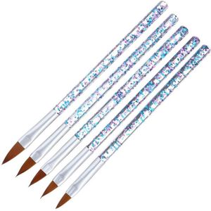 5pcs Acrylic UV Gel Engraving Nail Tools Nail Crystal Pen Carved Pen Nail Brushes Nail Crystal Pen Nail Polish Brush Tool