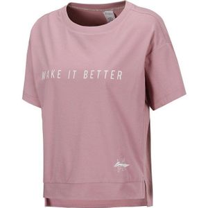 Li-Ning Vrouwen Training Korte Mouwen Top 58% Katoen 42% Polyester Ademende Voering Sport Comfort T-shirts Tees ATSQ016