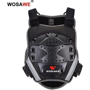 Wosawe Kinderen Borst Protector Bike Body Armor Vest Roller Motorfiets Skateboard Spine Beschermende Vest Terug Protector