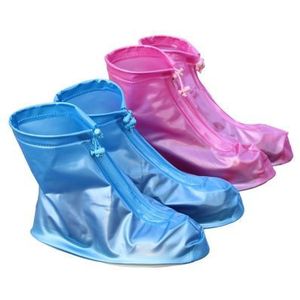 Regendicht Waterdicht Herbruikbare Regen Schoenen Dekken Platte Overschoenen Covers Antislip Schoen Cover Blauw/Roze