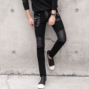 Streetwear Casual Pu Lederen Broek Motor Broek Pantaloni Uomo Casual Herfst Mannen Lederen Broek Hip Hop Lichtgewicht