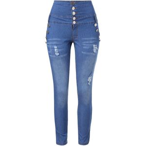 Mode Vrouwen Jeans Denim Gat Vrouwelijke Hoge Taille Stretch Slim Sexy Potlood Rits Hollow Out Broek