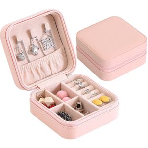 Sieraden Organizer Box Display Reizen Sieraden Case Draagbare Sieraden Doos Ring Oorbel Lederen Joyeros Organizador De Joyas