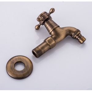 Antieke Massief Messing Koud Water Muur Tap Tuin Piscinas Lange Wassen Mop zwembad Machine Water Tap Wastafel Kraan Bibcock tap doodii