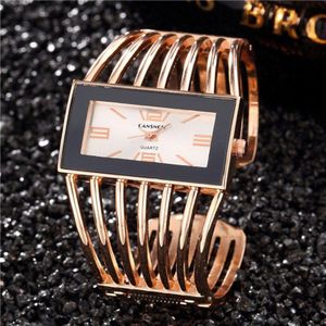 Vrouwen Horloge Luxe Rose Gold Bangle Armband Relojes Womens Dress Horloges Klok Rechthoek Dial Vrouwelijke Meisjes Horloge