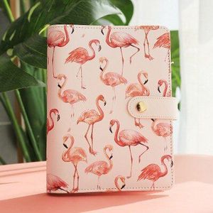 Notebook Wekelijkse Planner Dagboek A6 Groen Flamingo 6 Ringband Kawaii Agenda Kantoor Accessoires