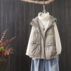 Vrouwen Vest Jas Lente Herfst Mode Hooded Chic Warme Jas Vest Mode Jeugd Elegante Straat Vest Jassen