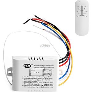 Draadloze 1/2/3/Kanaal Aan/Uit Lamp Afstandsbediening Schakelaar Ontvanger Zender Elektrische Apparatuur Levert q01