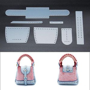 DIY leather craft Mini tas Kleine schoudertas Hanger naaien patroon pvc template
