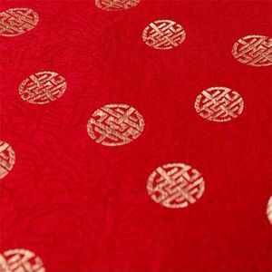 Jacquard Polyester Stof Brokaat Chinese Traditionele Betekenis Stof Voor Maken Mooie Portemonnee