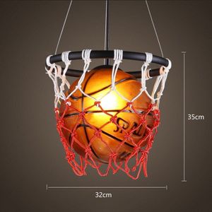 Basketbal Hanglampen Industriële Loft Opknoping Lamp Voor Kinderkamer Hanglamp Kinderen Home Deco Verlichtingsarmaturen