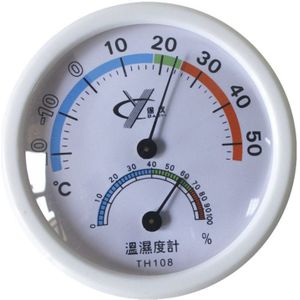 3-Kleur Kleine Thermometer &amp; Hygrometer Huishouden Temperatuur En Vochtigheid Meting Tool Eenvoudige Ronde Hygrometer Voor Thuis Kamer