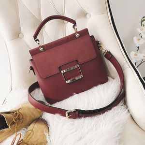 Vrouwen Tas Vintage Schoudertassen Gesp PU Lederen Handtassen Crossbody Tassen Voor Vrouwen Beroemde Lente Sac Femme