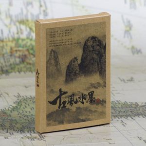 30 Vellen/Lot Chinese Inkt Schilderij Serie Postkaart/Wenskaart/Wens Kaart/Kerst En Nieuwjaar