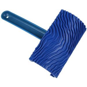 Blauw Rubber Houtnerf Verf Roller Diy Graining Schilderen Tool Met Handvat Verf Toepassing
