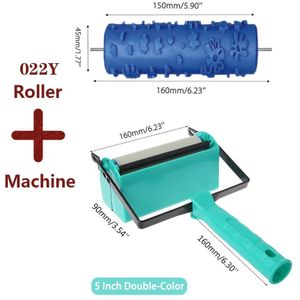 Wanddecoratie Verf Schilderen Gereedschap 5 &quot;Rubber Roller Brush Tool Set 3D Bloem Patroon Behang Room Decor Schilderen Machine