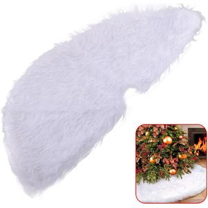 Party &amp; Diy Decoraties 75Cm Wit Pluche Kerstboom Rok Base Floor Mat Cover Tapijt Xmas Party Thuis decor Ornament