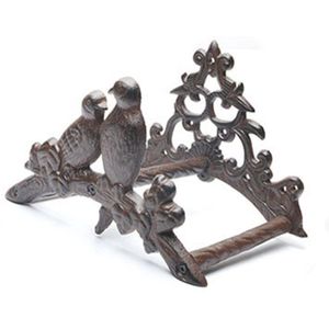 Dreld Vintage Paar Vogels Gietijzeren Waterleiding Houder Thuis Garden Wall Decor Kleine Water Kraan Pijp Opslag Houder
