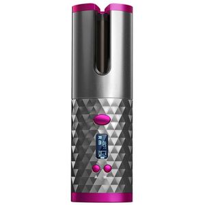 Automatische Krultang Haar Krultang Draadloze Usb Oplaadbare Lcd Display Krullend Machine Strand Golven Curling Wand Air Curler