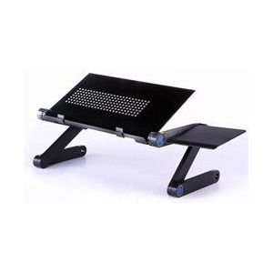 Laptop Bureau Draagbare Verstelbare Aluminium Ergonomische Tv Bed Laptop Lade Pc Tafel Stand Notebook Tafel Desk Stand Met Muismat