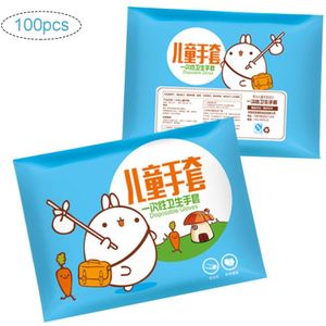 100 Pcs Kid Wegwerp Handschoenen Multipurpose Transparante Bescherming Handschoenen Voedsel Partij Activiteiten Gebruik Voor Kinderen