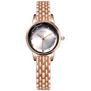 NAIDU Rose gold Vrouwen Horloges Dames Armband Horloge vrouwen quartz jurk horloge casual feminino reloj mujer kol saati