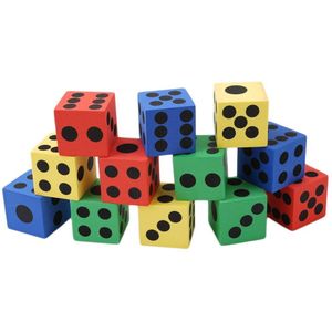 12 Pcs Dice Magic Multi Zijden Eva Foam Dobbelstenen Kubus Educatief Pop Voor Game Gaming Kinderen Volwassen Dobbelstenen Math speelgoed Spelen