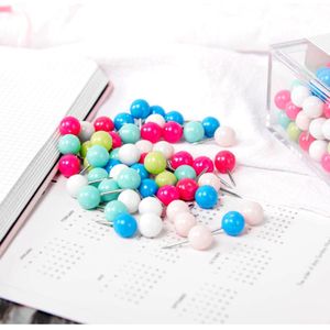 150pcs unieke Gemengde Candy Kleur Punaise Punaise voor Home Office Tekening Pinnen Kurk Board Push Pin Foto Muur Kaart markers