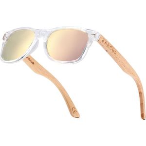 Barcur Gepolariseerde Zonnebril Voor Kinderen Meisjes Jongens Natuurlijke Hout Zonnebril Anti-Reflecterende Shades Óculos De Sol UV400