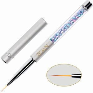 Bqan Zilveren Staaf Kleur Kralen Nail Brush Uv Gel Liner Schilderij Pen Acryl Tekening Borstel Gradiënt Nail Art Manicure Gereedschap