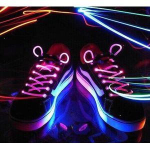 5 Set Cool LED Schoenveters Veters Flitslicht Up Glow Stick Riem Platte Schoenveters Disco voor Schoen Accessoires