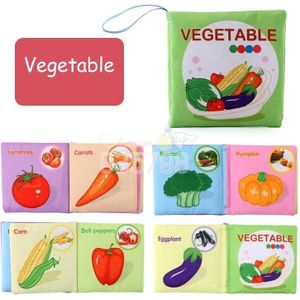 Dieren Vruchten Natuur Wereld Transport Groenten Serie Zachte Doek Boeken Baby Vroege Ontwikkeling Kinderen Speelgoed Boek Voor Kinderen