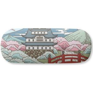 Mount Sakura Japan Ukiyo-e Brillenkoker Brillen Clam Shell Houder Opbergdoos