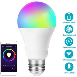 E27 Wifi Slimme Lamp Dimbare Multicolor Wake-Up Lights Rgbww Led Lamp Compatibel Met Alexa En Google assistent