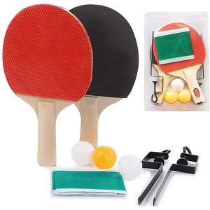 Draagbare Intrekbare Ping Pong Post Netto Rack Ping Pong Peddels Tafeltennis Rackets Set Ping Pong Racket Bundel Kit