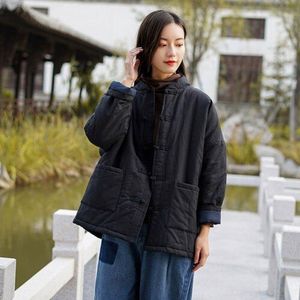Traditionele Chinese Stijl Tang Pak Vrouwen Retro Losse Hanfu Tops Katoen Linnen Zen Thee Jas Jassen Oosterse Mode Kleding
