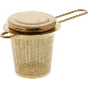 Herbruikbare Mesh Thee-ei Rvs Zeef Losse Blad Theepot Spice Filter Met Deksel Cups Keuken Accessoires