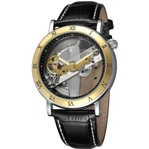 Speciale Transparante Case Skeleton Sport Mannelijke Waterdichte Mechanische Horloges Heren Lederen Automatische Tourbillon Horloges