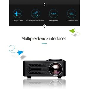 814 Thuis Mini Projector Mini Draagbare Home Entertainment Projector Compact Air Outlet 1080P Home Theater
