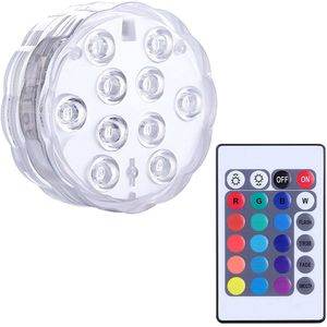 Magnetische 13 Led/10LED Onderwater Nachtlampje 16 Kleur Rgb Submersible Licht Zwembad Licht Voor Outdoor Vaas Vis tank Vijver