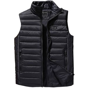 Unisex Warming Verwarmde Vest Usb Opladen Gewatteerde Jassen Smart Verwarming Hooded Vest Jas YA88