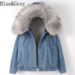 katoenen kleding Warme Winter Vrouwen Lente Herfst Kapmantel Denim Basic Dames Top Vrouwelijke Windjack