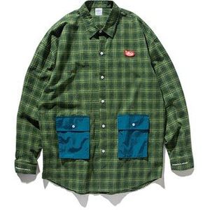 Inflatie Klassieke Plaid Shirt Mannen Streetwear Losse Shirt Fw Mannen Katoen Oversized Mannen Shirt Lange Mouw 92118W