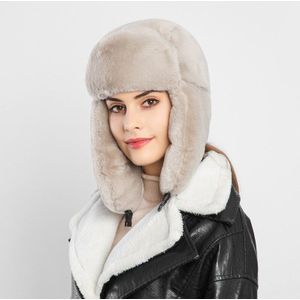 Women Ladies Winter Outdoor Warm Fluffy Fleece Hats Faux Fur Earflap Ski Cap