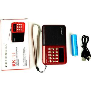 K-62 Draagbare Handheld Radio MP3 Player Speaker Voor Ouderen Mini Oplaadbare Digitale Fm Ondersteuning Usb Tf MP3 Player Speaker