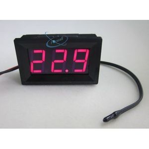 Rode Led Dc 12V Digitale Thermometer + Sonde-50 ~ 110C Temperatuur Detector