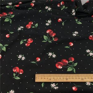 Jurk Chiffon Cherry Dot Mode Diy Naaien Materiaal Mooie Sjaal Blouse Cosplay Craft Stof 1 Yard